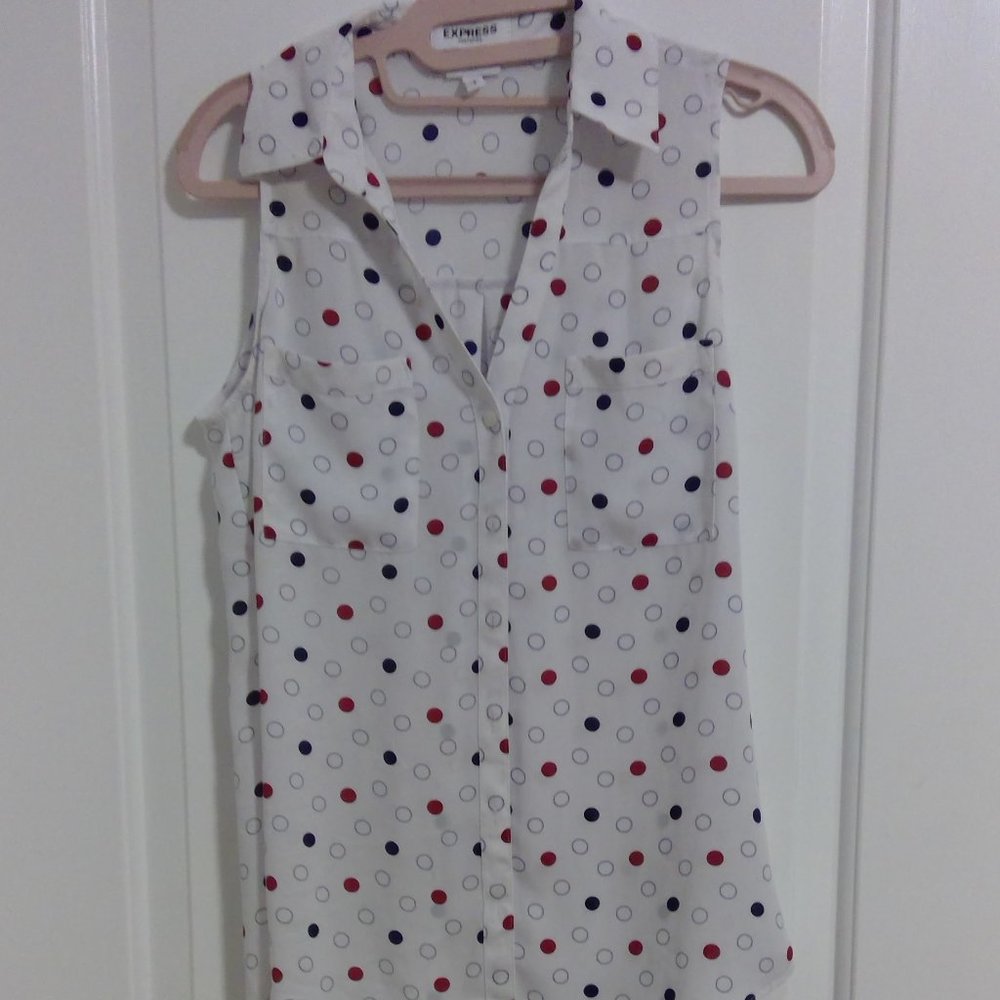 Multicolored Polka Dot Express Portofino Work Top Slim Small
